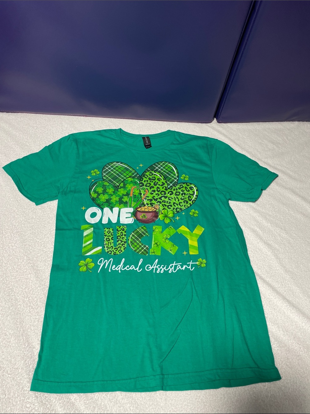 One Lucky Medical Assistant Graphic Tee - Green